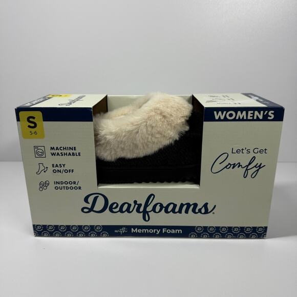 NIB •  Dearfoams women’s Memory Foam Slipper Size: 5-6 - Picture 4 of 8